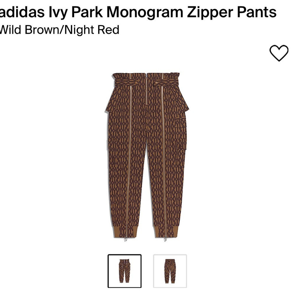 adidas Ivy Park Monogram Zipper Pants